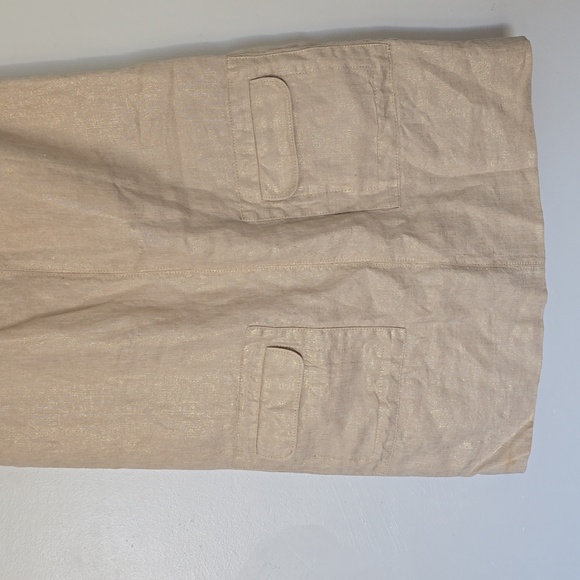 J.Crew linen shift dress with grommets Gold - Picture 3 of 12